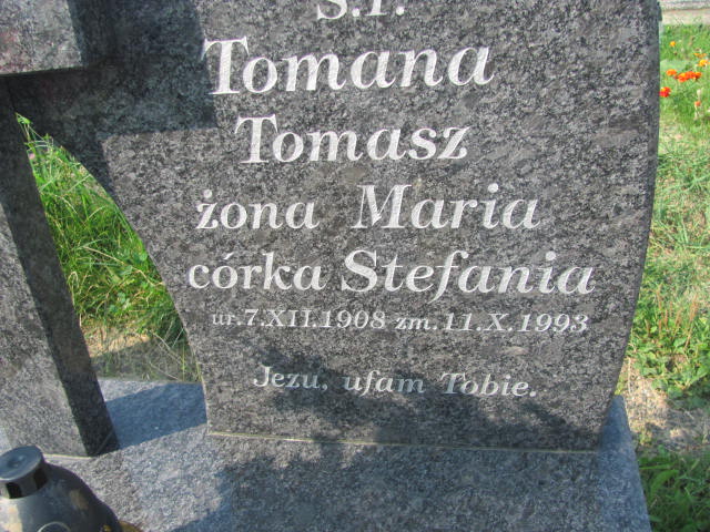 Stefania Tomana 1908 Podstolice - Grobonet - Wyszukiwarka osób pochowanych