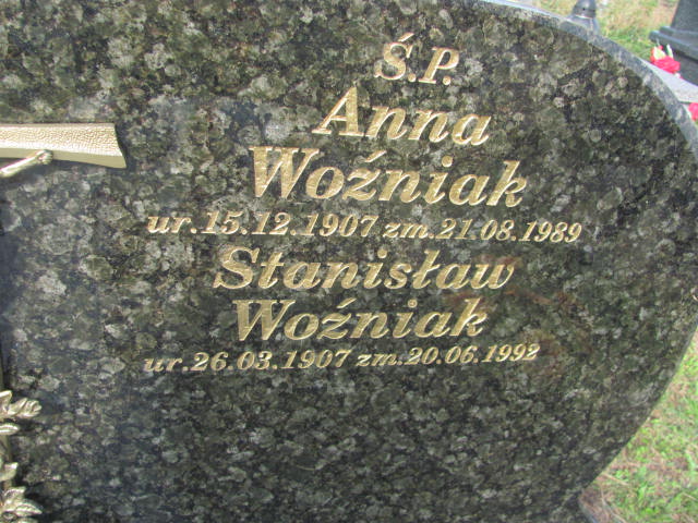 Anna Woźniak 1907 Podstolice - Grobonet - Wyszukiwarka osób pochowanych