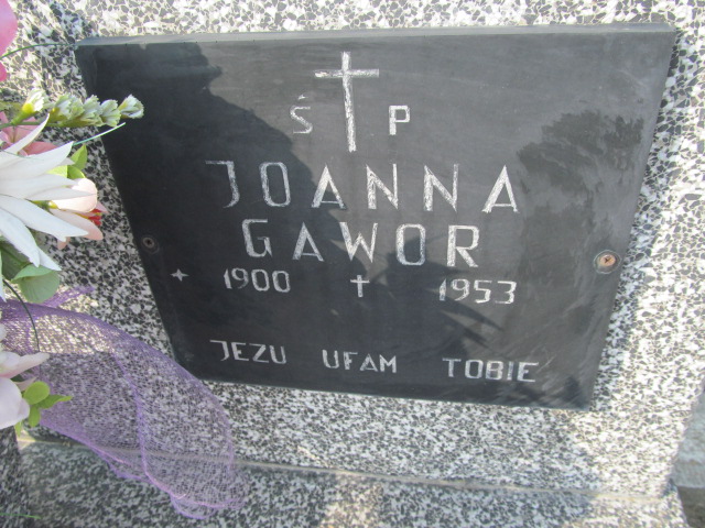 Joanna Gawor 1899 Podstolice - Grobonet - Wyszukiwarka osób pochowanych