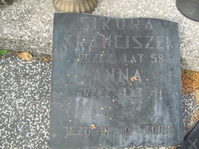 Franciszek Sikora 1896 Podstolice - Grobonet - Wyszukiwarka osób pochowanych