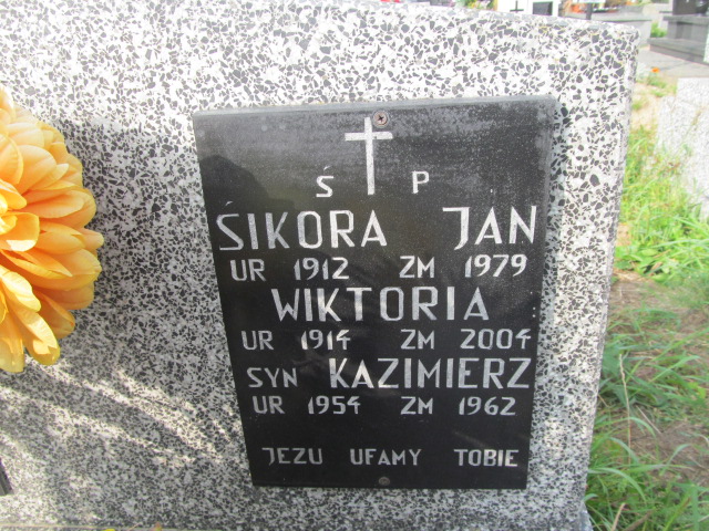 Kazimierz Sikora 1954 Podstolice - Grobonet - Wyszukiwarka osób pochowanych