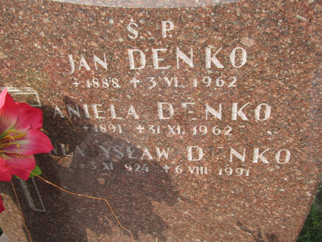 Jan Denko 1888 Podstolice - Grobonet - Wyszukiwarka osób pochowanych