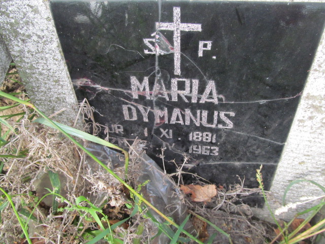 Maria Dymanus 1881 Podstolice - Grobonet - Wyszukiwarka osób pochowanych