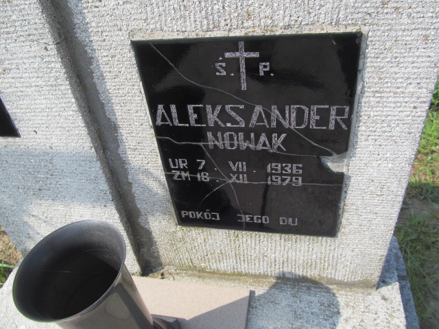 Aleksander Nowak 1936 Podstolice - Grobonet - Wyszukiwarka osób pochowanych