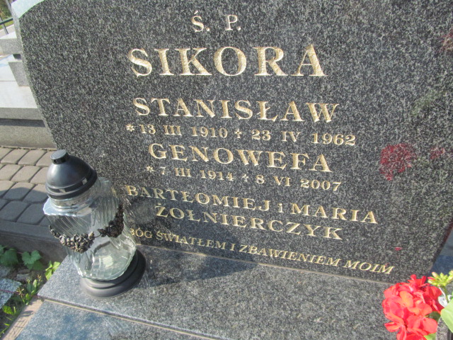 Stanisław Sikora 1910 Podstolice - Grobonet - Wyszukiwarka osób pochowanych